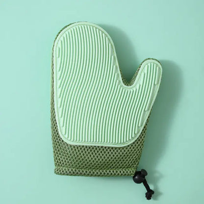 Pet Grooming Gloves – Silicone Massage & Hair Removal Brush