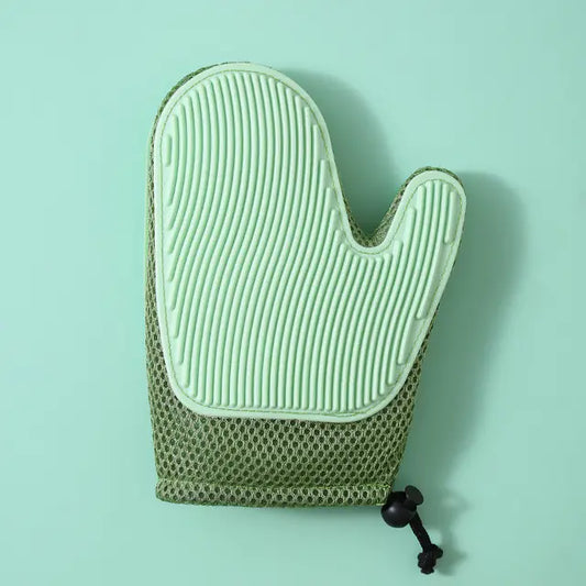 Pet Grooming Gloves – Silicone Massage & Hair Removal Brush